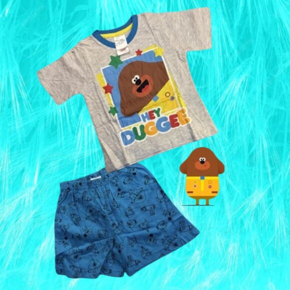 Hey Duggee Kids T-shirt and Shorts Set – Cartoon Character Sleepwear NWT - Picture 2 of 5